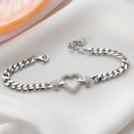 اسوارة الحب جنزير قلوب فضة 925